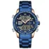 NAVIFORCE NF9190 Mens Watches Top Brand Luxury Stainless Steel Quartz Wrist Watch Men Sports Dual Time Digital Analog Clock